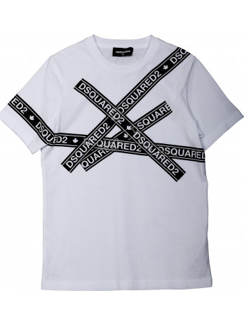 Taped Kinder T-Shirt - Weiss