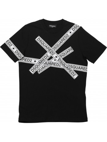 Taped Kids T-Shirt - Black