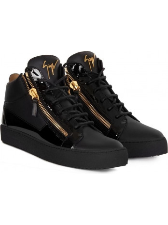 Mid Top Sneaker - Black/Gold