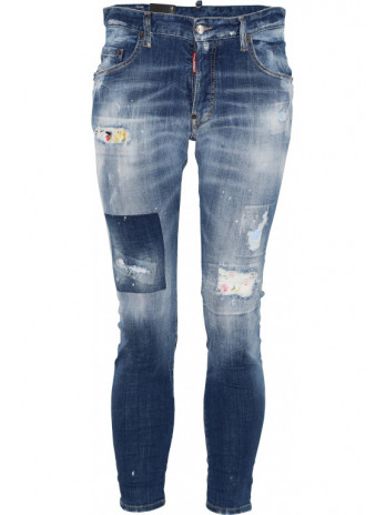 Distressed Skater Jeans - Blau