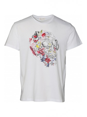 Skull Print T-Shirt - Weiss