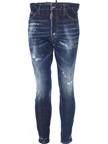 Relax Long Crotch Jeans - Blau