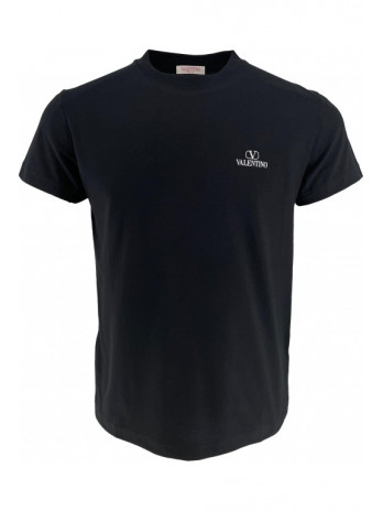 V Logo T-Shirt - Black