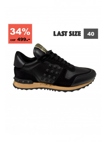 Rockstud Sneakers - Schwarz